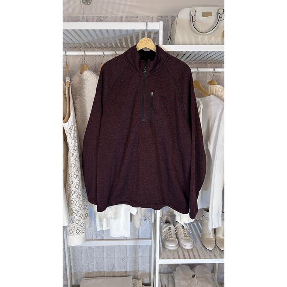 Copied - Eddie Bauer Men's Size 2XL Maroon Half Zip Pullover Sweater #0055 - Picture 1 of 6